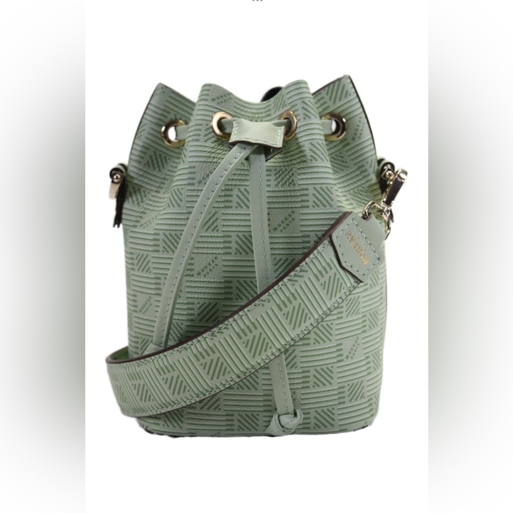 Moreau Paris France Womens Mint Green Goyard La Pon Mini Bucket Bag